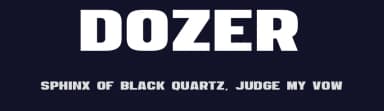 Dozer by Aaron Amar — Sans Serif Font — thumbnail 2