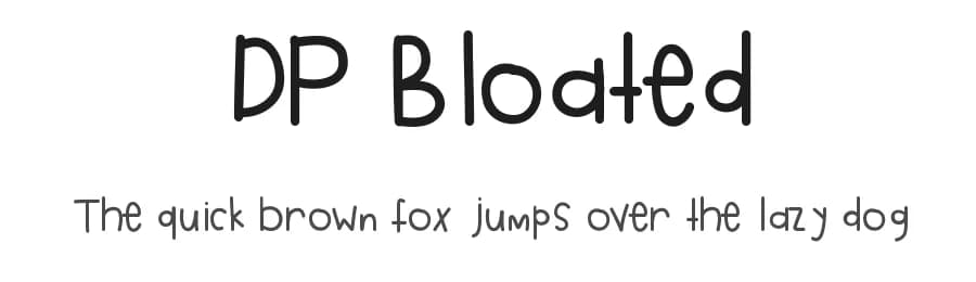 DP Bloated by Camille David — Script Handwritten Font