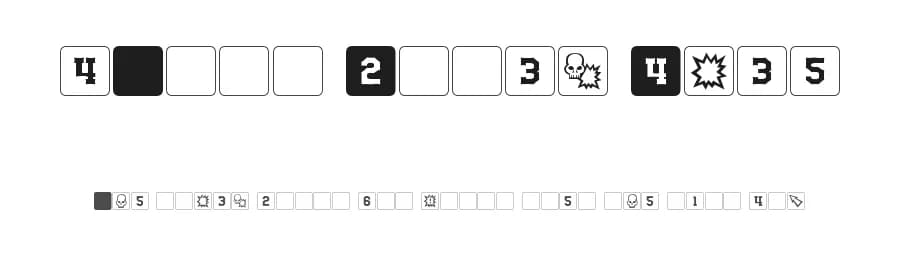 dPoly Block Dice by Pixel Sagas — Dingbats Font