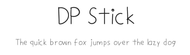 DP Stick by Camille David — Script Handwritten Font