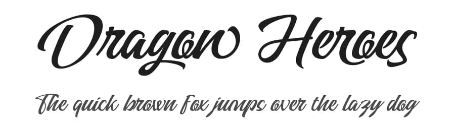 Dragon Heroes by Letterara — Script Handwritten Font — preview 1