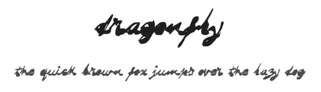 Dragonfly by Saji Johnny Kundukulam — Script Handwritten Font