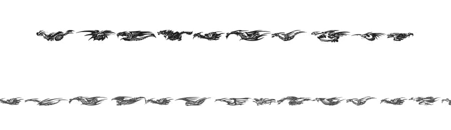 Dragons TFB by zanatlija — Dingbats Font