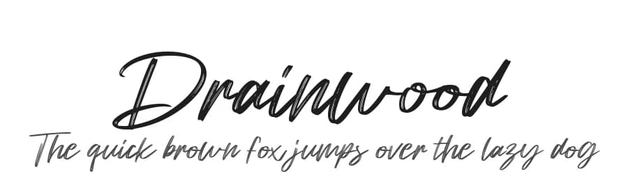 Drainwood by Fontherapy — Script Handwritten Font