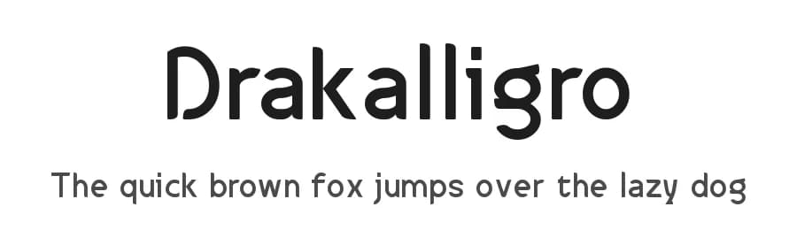 Drakalligro by G3Typefaces — Sans Serif Font