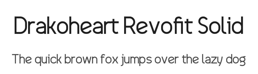 Drakoheart Revofit Solid by G3Typefaces — Sans Serif Font