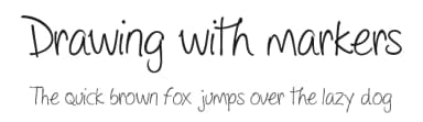 Drawing with markers by Emily Spadoni — Script Handwritten Font — thumbnail 1