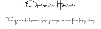 Dream Home by Id: #1146462 — Script Handwritten Font — thumbnail 1