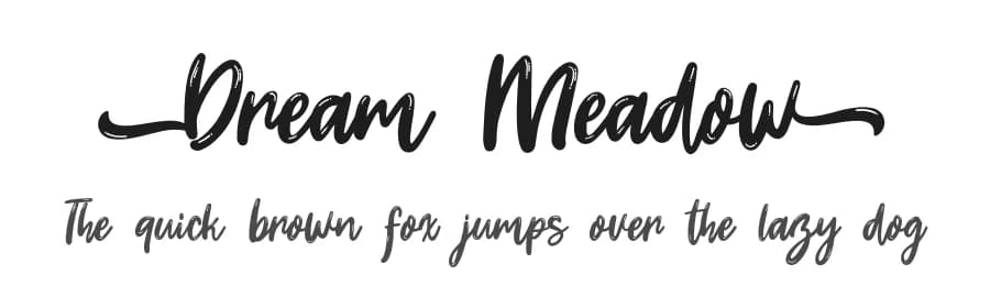 Dream Meadow by Khurasan — Script Handwritten Font