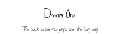 Dream One by Gigih Wiryana — Script Handwritten Font — thumbnail 1