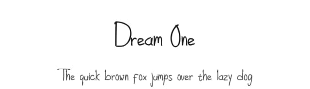 Dream One by Gigih Wiryana — Script Handwritten Font