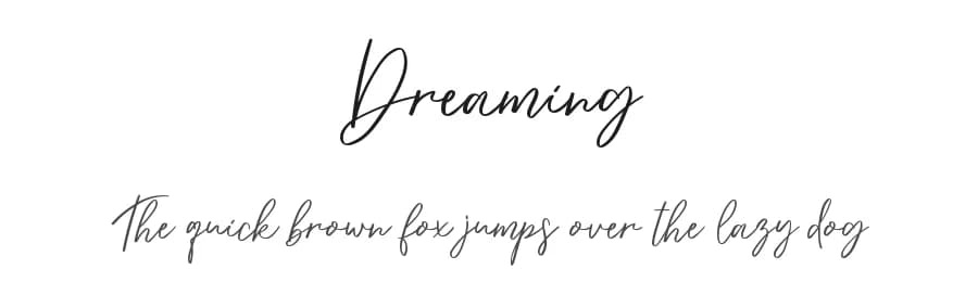 Dreaming by AminMario — Script Handwritten Font