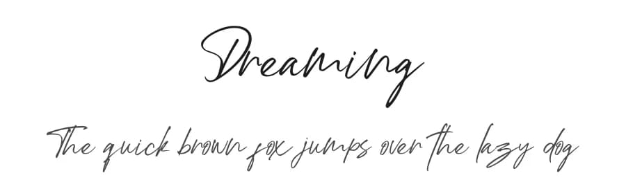 Dreaming by Haksen Studio — Script Handwritten Font