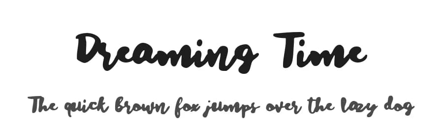 Dreaming Time by Lettersiro Studio — Script Handwritten Font