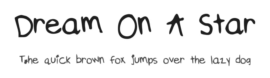 Dream On A Star by Kennadie Woods — Script Handwritten Font