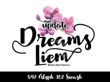 Dreams Liem Font by Ijem RockArt — Script Handwritten Font — thumbnail 1