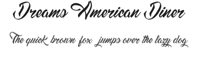 Dreams American Diner by fontsandfashion — Script Handwritten Font
