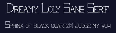 Dreamy Loly Sans Serif by Calligraphy Fonts — Sans Serif Font — thumbnail 2