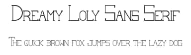 Dreamy Loly Sans Serif by Calligraphy Fonts — Sans Serif Font — thumbnail 1