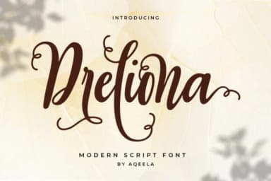 Dreliona Font by Aqeela Studio — Script Handwritten Font — thumbnail 1