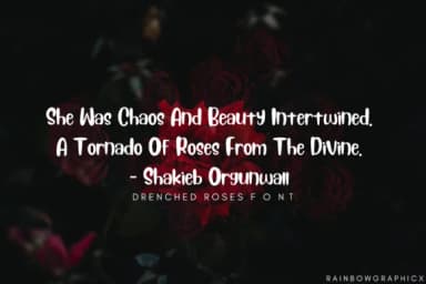 Drenched Roses Font by RainbowGraphicx — Script Handwritten Font — thumbnail 2