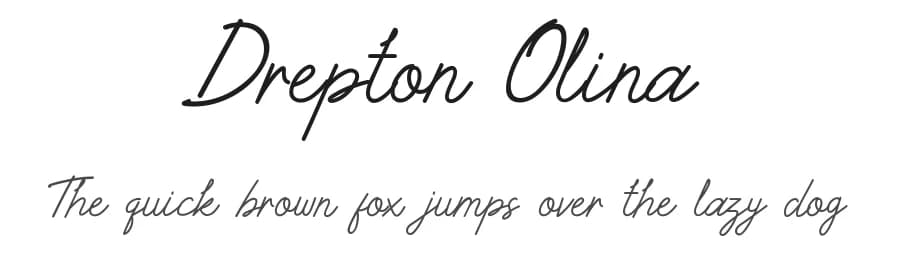 Drepton Olina by UI Creative — Script Handwritten Font