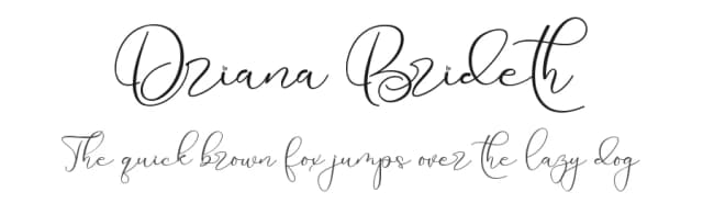 Driana Brideth by Abraham Type (AldeDesign Studio) — Script Handwritten Font
