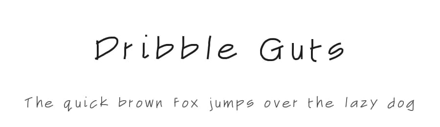 Dribble Guts by Libby — Script Handwritten Font