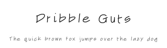 Dribble Guts by Libby — Script Handwritten Font
