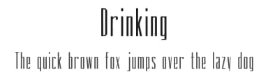 Drinking by Salvo Nicolosi — Sans Serif Font — thumbnail 1