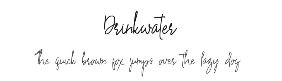 Drinkwater by Analogous Studio — Script Handwritten Font