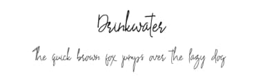 Drinkwater by Analogous Studio — Script Handwritten Font — thumbnail 1