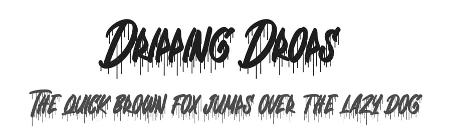 Dripping Drops by Prioritype Co — Script Handwritten Font