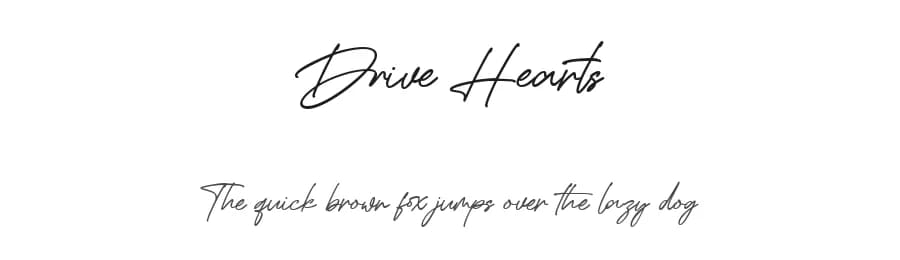 Drive Hearts by Maulana Creative — Script Handwritten Font