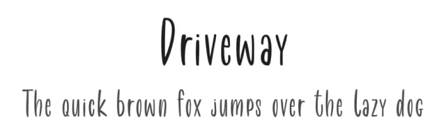 Driveway by epiclinez — Script Handwritten Font