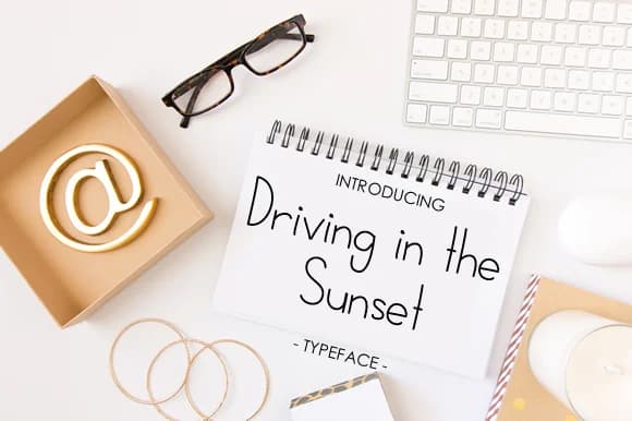 Driving in the Sunset Font by yh.seaofknowledge — Script Handwritten Font