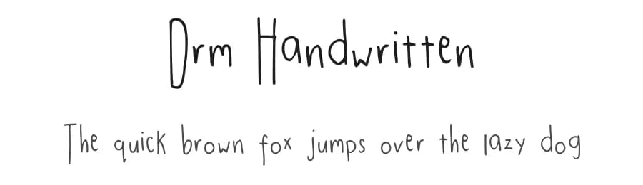 Drm Handwritten by Doughna — Script Handwritten Font