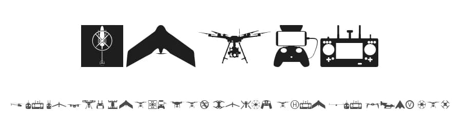 Drone by Glyphcraft — Dingbats Font