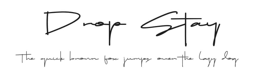 Drop Stay by Ahmad Khaidir — Script Handwritten Font