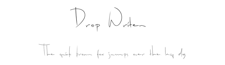 Drop Writen by Reffan Suseno — Script Handwritten Font