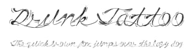 Drunk Tattoo by Xerographer Fonts — Script Handwritten Font — thumbnail 1
