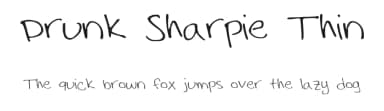 Drunk Sharpie Thin by Alana Morrow — Script Handwritten Font — thumbnail 1
