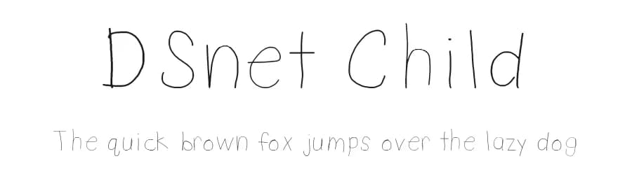 DSnet Child by DS net — Script Handwritten Font