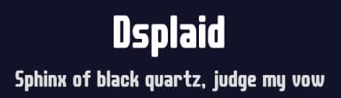 Dsplaid by Jeff Bensch — Sans Serif Font — thumbnail 2