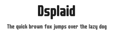 Dsplaid by Jeff Bensch — Sans Serif Font — thumbnail 1