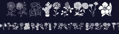 DT Flowers by Dantingler — Dingbats Font — thumbnail 2