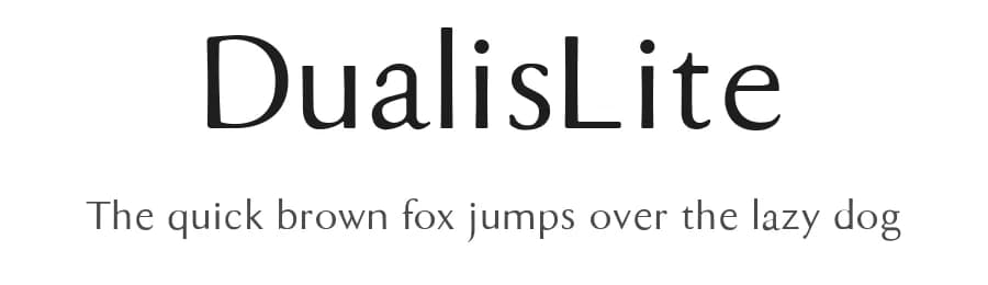 DualisLite by Stephan Stoffels — Sans Serif Font