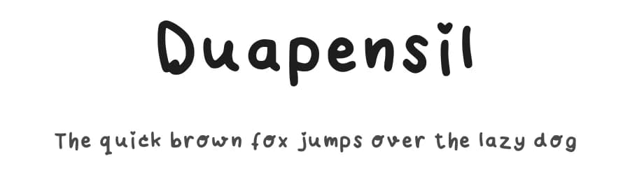 Duapensil by Rara Solomamma — Script Handwritten Font