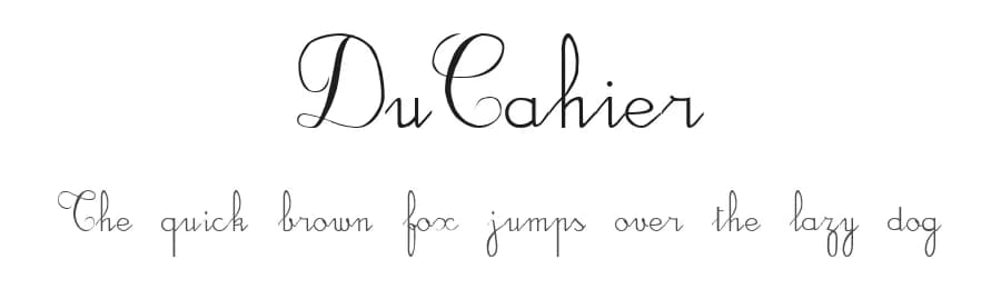 DuCahier by Philippe Tassel — Script Handwritten Font