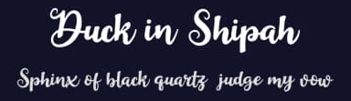 Duck in Shipah by cove703 — Script Handwritten Font — thumbnail 2